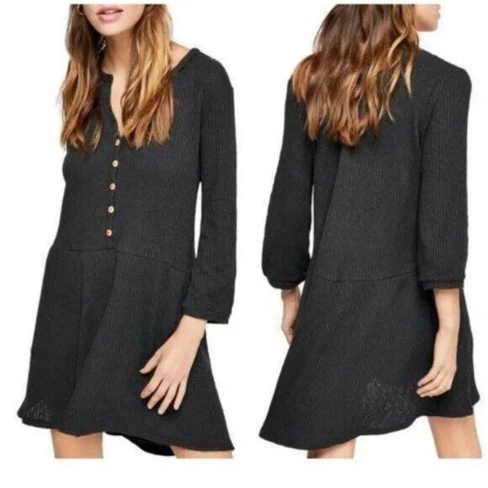 Free People - Blossom Beach Button Shirt Dress - Large